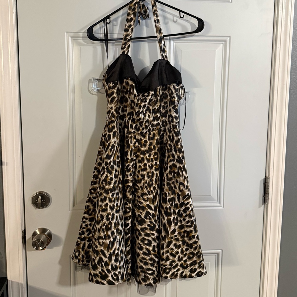 Lucky Thirteen Halter Neck Leopard Dress